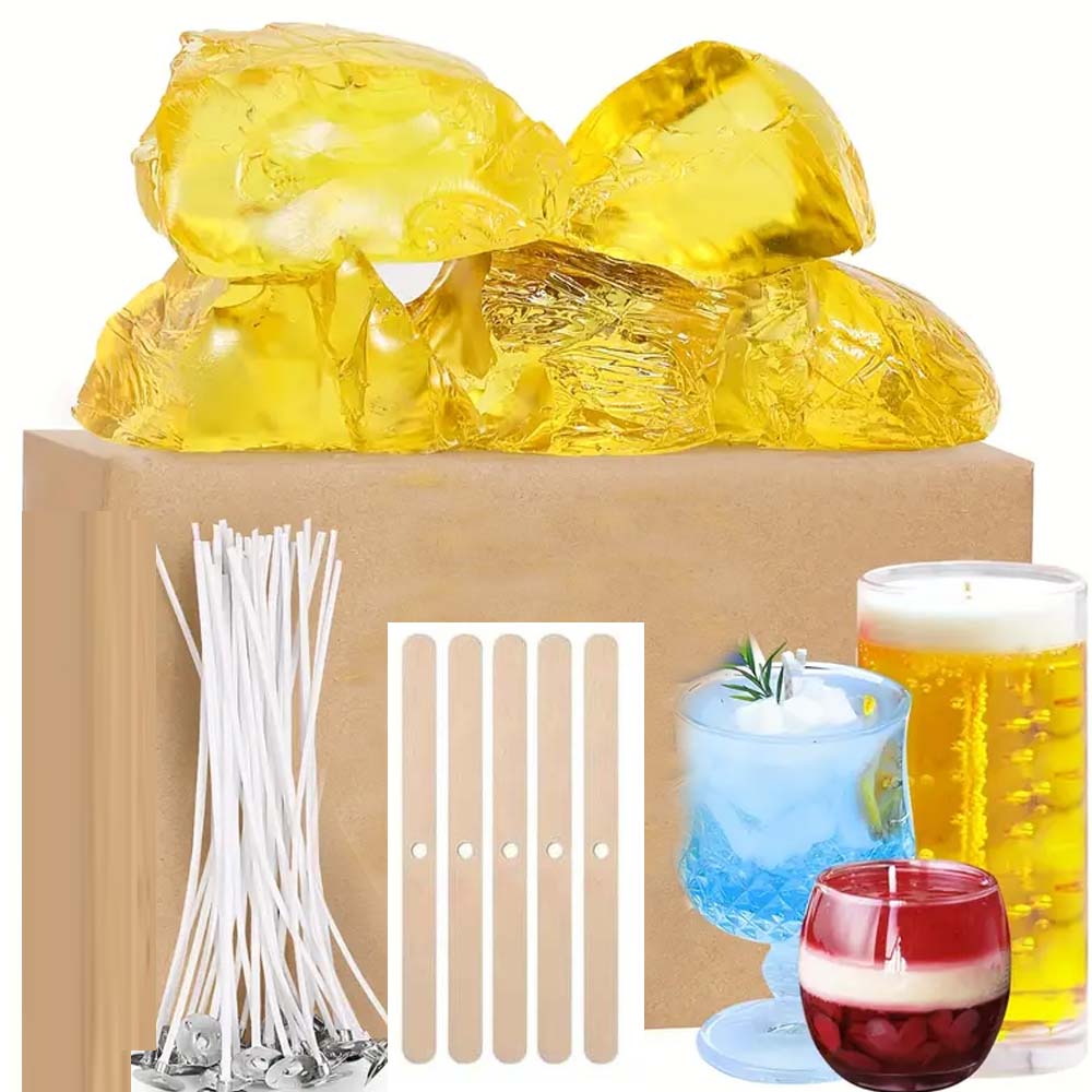 Candle Supplies Kit - Mum Yapımı için 200g Sarı Şeffaf