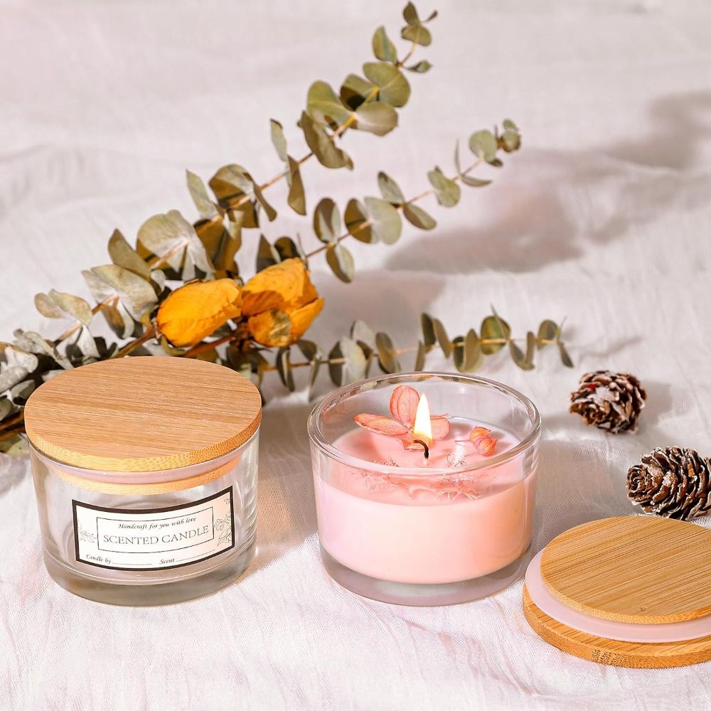 Candle Making Supplies Jars - Yeni Şeffaf Cam Mum Kavanozları Şeffaf
