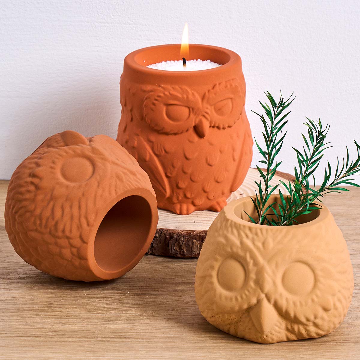 Candle Making Supplies Jars - 3D Baykuş Şekli Mum Kavanoz Silikon
