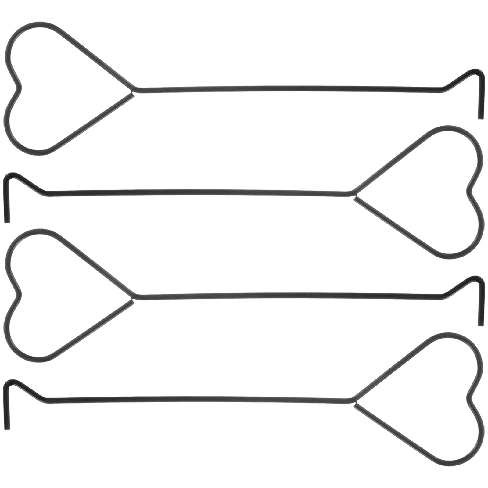 Wick Dipper Tool - 4 Adet Kalp Tasarımlı Demir Fitil