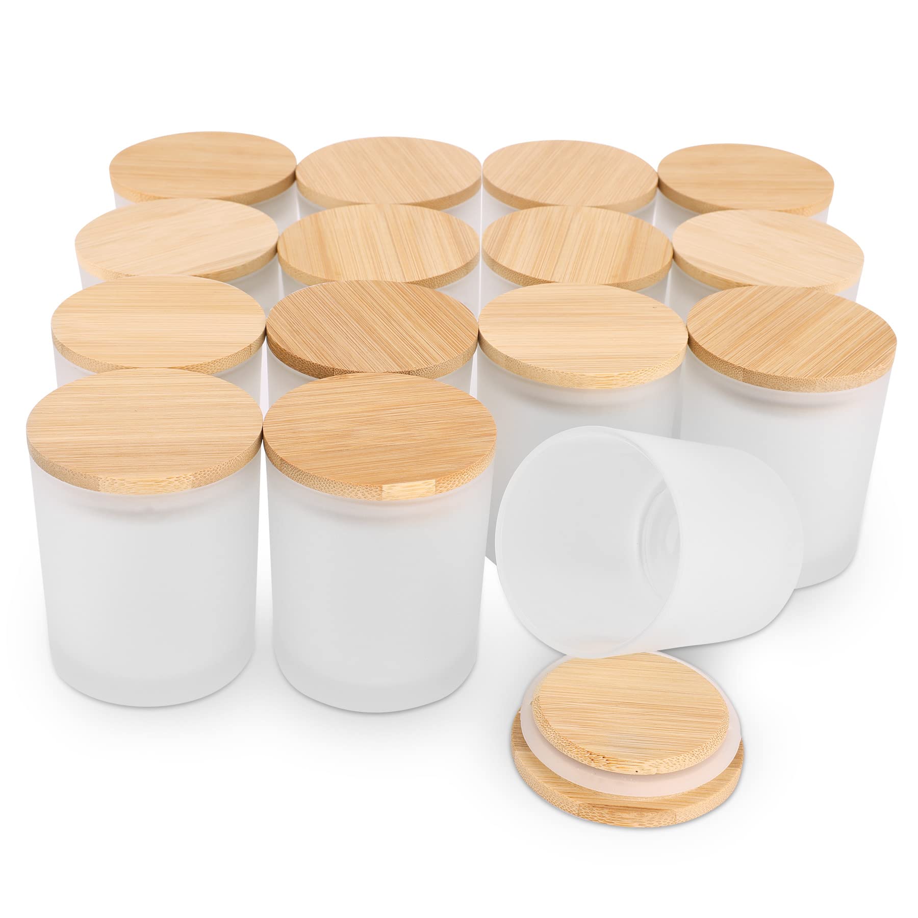 Candle Making Supplies Jars - 6-Pack 6OZ buzlu Amber cam mum