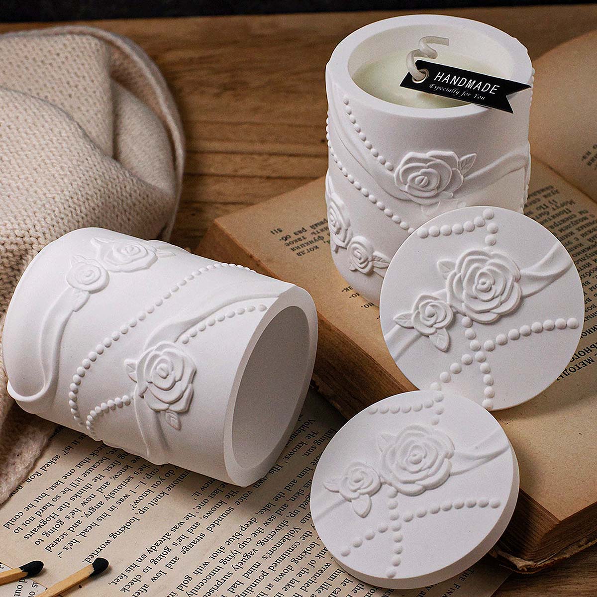 Beton Çiçek Şeklinde Mum Kavan - Candle Making Supplies Jars incelemesi ve fiyatı