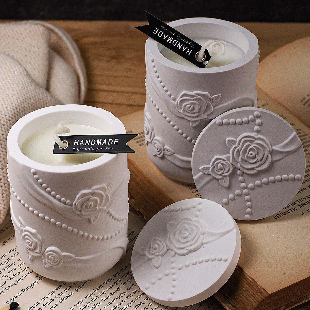 Beton Çiçek Şeklinde Mum Kavan - Candle Making Supplies Jars incelemesi ve fiyatı