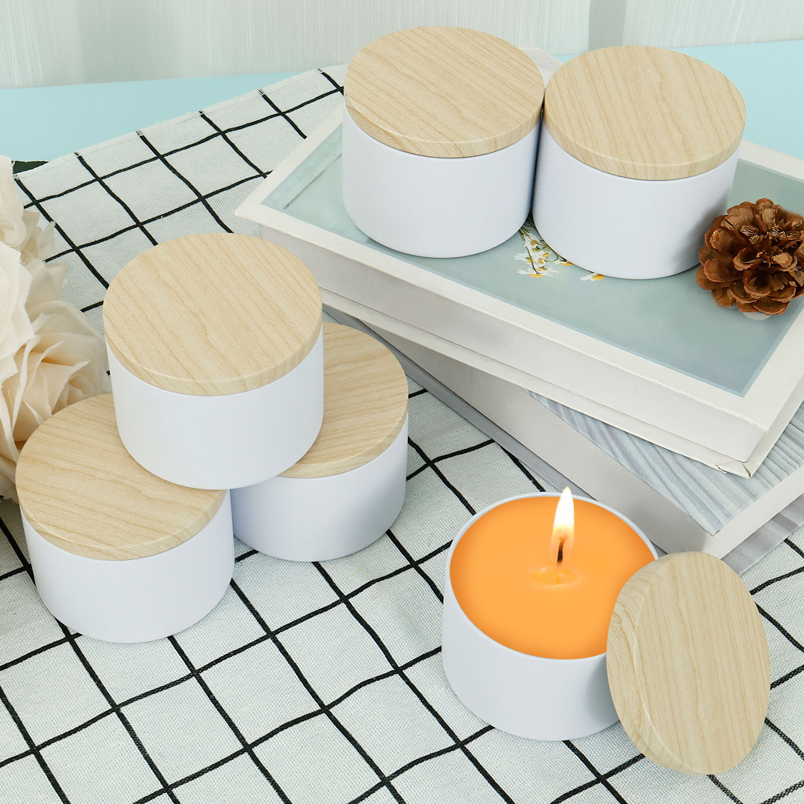 12 adet 8 oz Demir Boş Mum Ten - Candle Making Supplies Jars incelemesi ve fiyatı