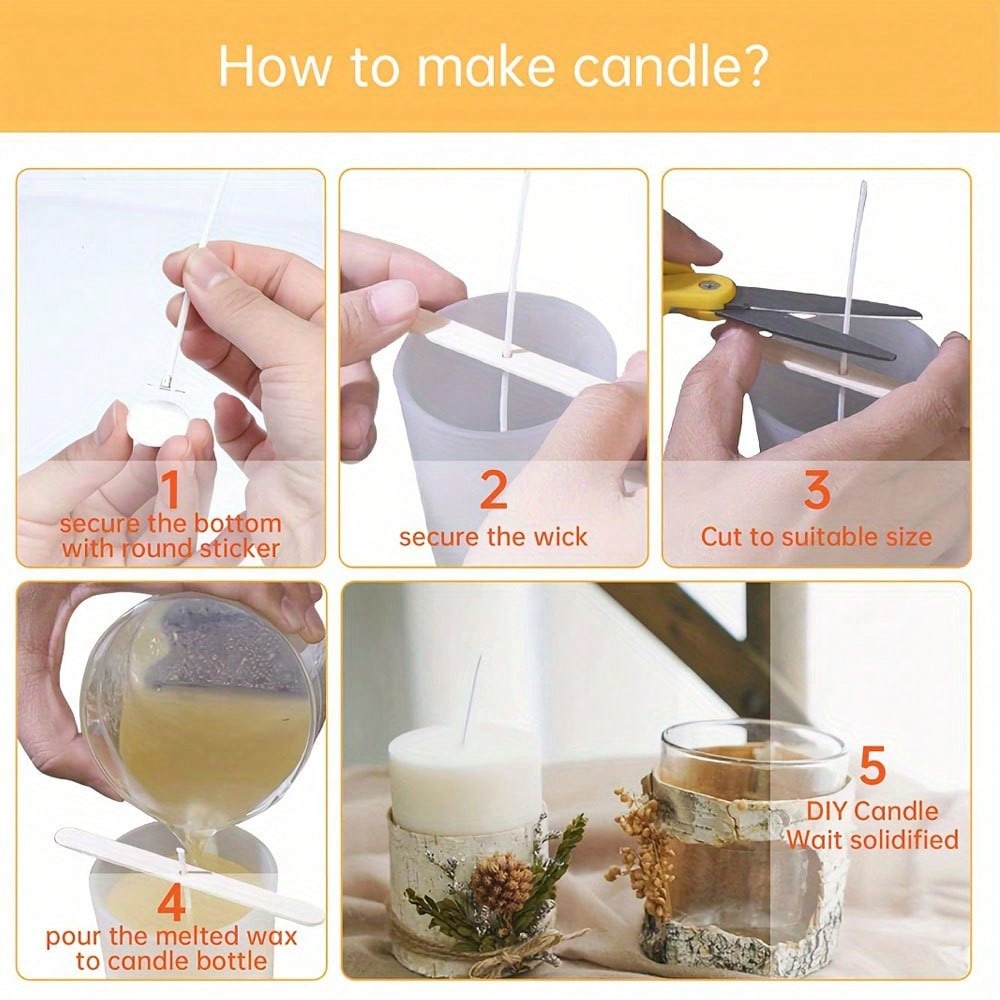 5/10/20/30/50 adet Ahşap Mum F - Candle Supplies Kit incelemesi ve fiyatı