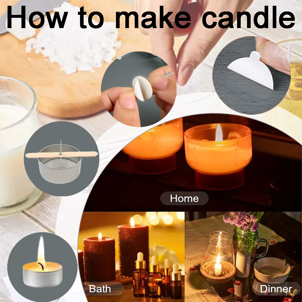 55 adet Çiçek Mum Fitil Ahşap  - Candle Supplies Kit incelemesi ve fiyatı